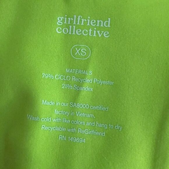 NWT Girlfriend Collective Green Dylan Sport Bra Key Lime Size XS - Picture 5 of 6